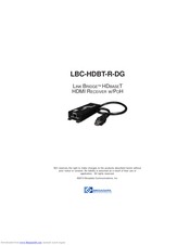 Broadata Communications LinkBridge LBC-HDBT-R-DG User Manual