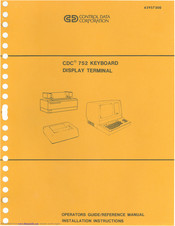 Control Data Corporation CDC 752 Operator's Manual