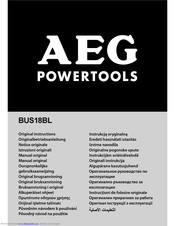 AEG Powertools BUS18BL Original Instructions Manual