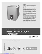 Bosch Uni 5000F CA 207 Installation And Service Instructions Manual