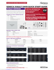 Seneca XVAULT xNVR400 Quick Start Up Manual