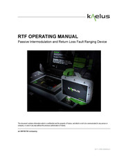 Kaelus RT2600V01A-01N Operating Manual