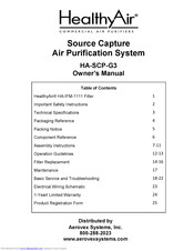 HealthyAire HA-SCP-G3-B Owner's Manual