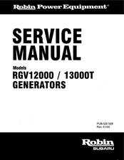 Robin RGV13000T Service Manual