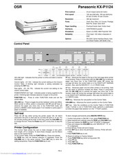 Panasonic KX-P1124 Manual