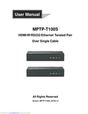 Milestone MPTP-T100S User Manual