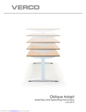 Verco Oblique Adapt Assembly And Operating Instructions Manual