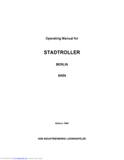 VEB BERLIN SR59 Operating Manual