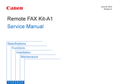 Canon Remote FAX Kit-A1 Service Manual