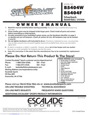 ESCALADE B5404W Owner's Manual