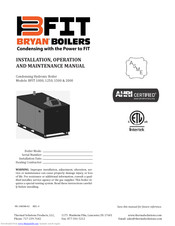 Bryant BFIT 1250 Installation, Operation And Maintenance Manual