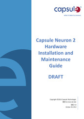 capsule DC-NU2-UMPC, Neuron 2 Hardware Installation And Maintenance Manual