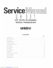 Uniden UH001 Service Manual