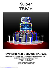 Innovative Concepts in Entertainment SUPER TRIVIA Owner's And Service Manual