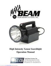 Peak Beam Systems MAXA BEAM MBS-410 Operation Manuals
