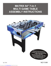 Matrix NG1154M Assembly Instructions Manual