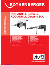 Rothenberger RODIADRILL Ceramic Instructions For Use Manual