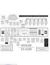 Avalon VT-747SP Quick Setup Manual