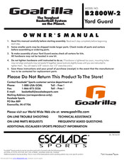 GOALRILLA YARD GUARD B2800W-2 Owner's Manual