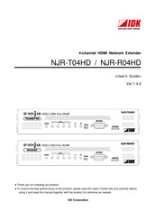 IDK NJR-R04HD User Manual