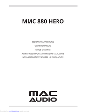 MAC Audio MMC 880 HERO Owner's Manual