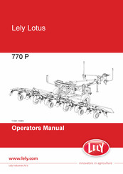 LELY 770 P Operator's Manual