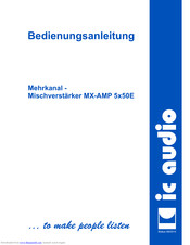 IC Audio MX-AMP 5x50E User Manual