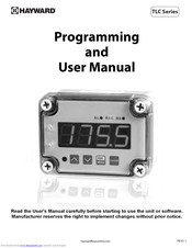 Hayward TLC SERIES Programming And Users Manual
