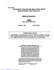 Commodore 1930 Service Manual