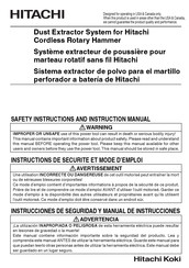 Hitachi Dust extractor system Instruction Manual