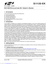 Silicon Laboratories Si1120-EK User Manual