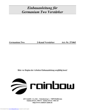 Rainbow 271065 Installation Manual