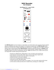 4ms Company WAV Recorder User Manual