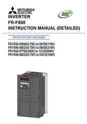 Mitsubishi electric FR-F840-00250 Manuals | ManualsLib
