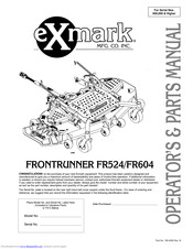 Exmark FontRunner FR524 Operator's & Parts Manual