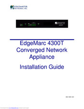 Edgewater Networks EdgeMarc 4300T Installation Manual