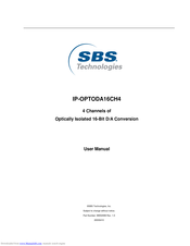 SBS Technologies IP-OPTODA16CH4 User Manual