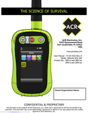 ACR Electronics SARLink SOS-300 User Manual