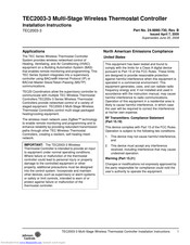 Johnson Controls TEC2003-3 Installation Manual