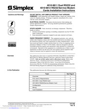 Simplex 4010-9812 Installation Manual
