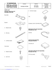 Honda 08B15-TR0-100A Installation Instructions Manual