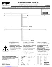 Estate CLSHK25SW Assembly/Installation Instructions