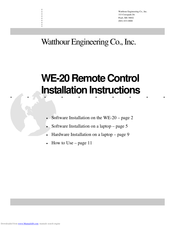Watthour Engineering WE-20 Installation Instructions Manual
