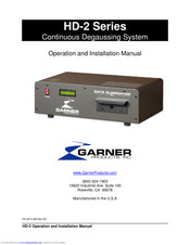 Garner HD-2 Series Operation And Installation Manual