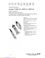 Endress+Hauser Cerabar T PMC131 Technical Information