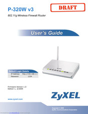 ZyXEL Communications P-320W v3 User Manual