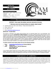 Clam 8842 Instructions Manual