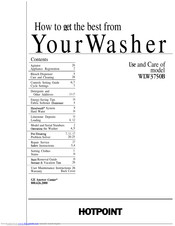 Hotpoint WLW3750B Use And Care Manual