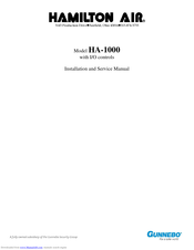 Hamilton HA-1000 Installation And Service Manual