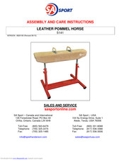 SA Sport 5141 Assembly & Care Instructions